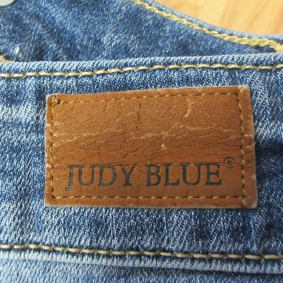 JUDY BLUE Boyfriend Fit Distressed Jeans JB82862MD Sz 14W Ripped Destroyed Denim - Picture 11 of 16